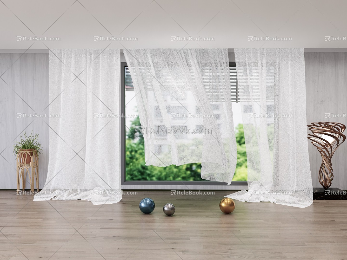 Modern Curtain Fabric Curtain model