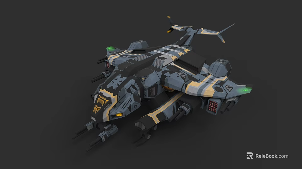 Fighter Jet 3D Model With Camouflage Paint and Intricate Design Elements 3d model 