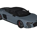 Audi Silver Convertible Sports Car With Black Top And Red Brake Calipers