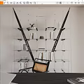 Modern Bookshelf Design With Glass Shelves Black Frame And Decorative Books