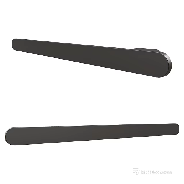 Bathroom Accessories Black Wall Mounted Towel Bars For Modern Bathroom Decoration 3d model 