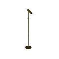 Modern Floor Lamp With Adjustable Head And Slim Brass Metal Pole