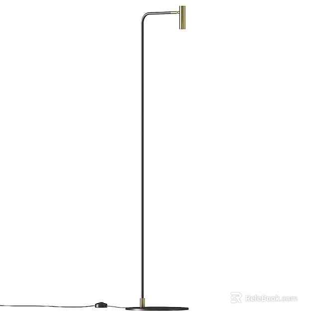 Modern Floor Lamp With Sleek Design And Metal Stand For Living Room Decor 3d model 