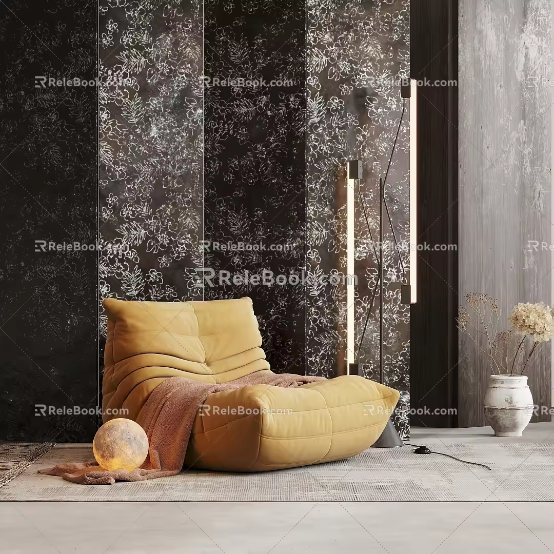 Modern Lazy Sofa Caterpillar Lazy Sofa 3d model