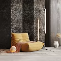 Modern Lazy Sofa Caterpillar Lazy Sofa 3d model