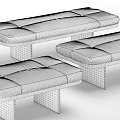 Modern Sofa Stool Zebra Corner Bend Soft Folding 3d model