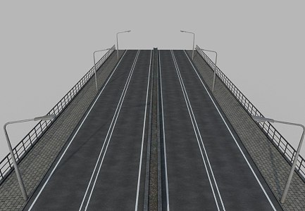 highway modular highway section part of the road 3d model