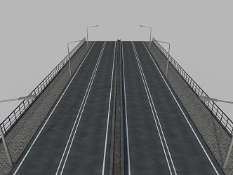 highway modular highway section part of the road 3d model