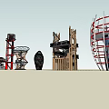 Modern Watchtower Sightseeing Tower 3d model