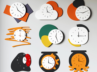 Modern clock children's wall accessories model