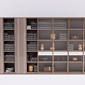Modern Wooden Bookcase Interior With Shelves Books And Decorative Items