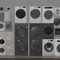 Various Modern Home Kitchen Appliances Including Washers Dryers And Small Devices 3d model