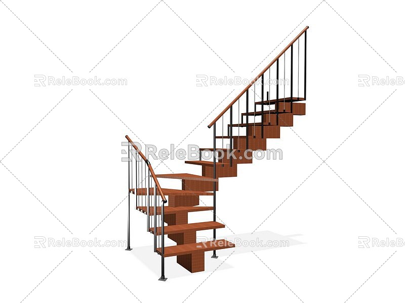 Stairs Rotating Stairs Glass Stairs Solid Wood Stairs Creative Stairs Stairs 3d model