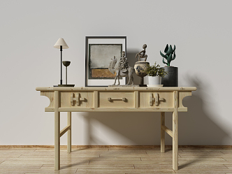 Nordic Side Cabinet Homestay Table 3d model