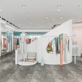 Elegant Modern Clothing Store Interior Design With Open Display Racks And Decorative Elements