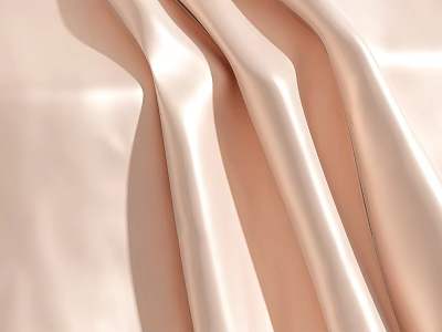 Beige Silk Clothes with Lustrous Glossy Texture and Elegant Folds Design 3d model