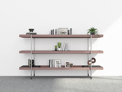 Bookshelf Ornaments Storage Rack Decorative Rack Bookshelf Shelf model