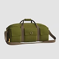 Olive Green Duffel Bag With Side Pockets Front Buckle And Adjustable Shoulder Strap 3d model