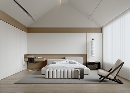 Minimalist Bedroom 3d model