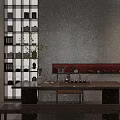 Liquor Store Interior With Imported Beer And Wine Display Shelves And Various Bottles