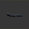 Gray Military Transport Aircraft 3D Rendering With Twin Engines And Tail Emblem