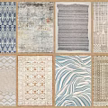 Square Rugs Collection Featuring Various Patterns And Designs For Home Decor 3d model