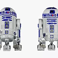 Intelligent Robot Models With Blue White Design Dome Top And Mechanical Legs 3d model