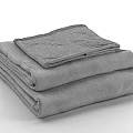 Soft Gray Stacked Bath Towels with Absorbent Cotton Texture for Daily Use