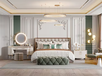 French Bedroom Home Master Bedroom 3d model