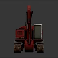 Red Excavator Heavy Machinery For Construction