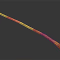 Ancient Handcrafted Wooden Weapon Staff With Textured Surface Isolated On Dark Background