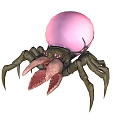Fantasy Spider Like Creature Featuring Large Pink Spherical Body And Long Legs