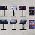 Multiple Interactive Touchscreen Displays With Various Digital Content And Stand Designs