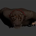 Stylized Game and Movie Character With Brown Hat Cloak White Shirt Belt And Green Pants