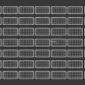 Board Game Entertainment Featuring Neatly Arranged Black Dominoes With White Dots For Fun