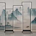 new chinese style screen 3d model