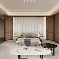 Modern Bedroom Interior With King Size Bed Wooden Nightstands And Area Rug
