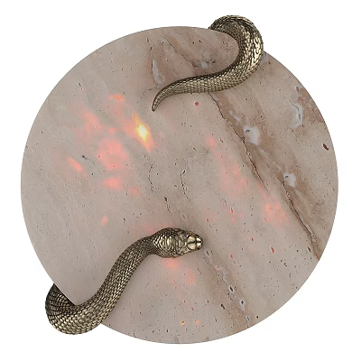 Elegant Modern Luxury Snake Shaped Golden Wall Lamp with Marble Background 3d model Elegant Modern Luxury Snake Shaped Golden Wall Lamp with Marble Background 3d model