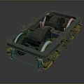 Mechanical Railway Bogie Structure With Metal Frame Wheels Bearings And Axles