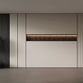 Modern Luxury Accent Wall Design With Striped Panels And Green Plant