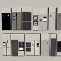 Modern Refrigerator Cabinet Single Open Refrigerator Double Open Refrigerator Built-in Oven 3d model