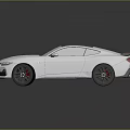 Silver Modern Sports Car Featuring Sleek Body Design Rear Spoiler Alloy Wheels And Shiny Surface