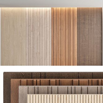 Modern Wall Panel Wooden Wall Panel 3d model