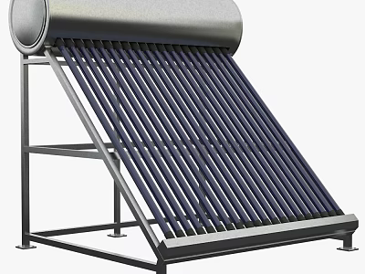 Efficient Household Solar Water Heater With Durable Metal Frame And Solar Heating Tubes 3d model