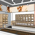 Bright Modern Dessert Shop Interior With Pastry Display Cases And White Counter