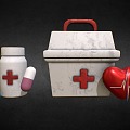 Medical kit pill bottle medical equipment 3d model