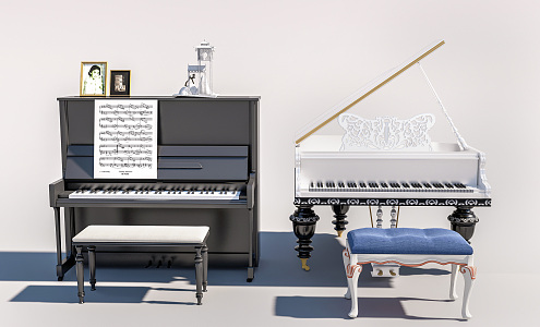 Jane European Piano Combination 3d model