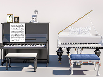 Jane European Piano Combination 3d model