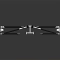 Sturdy Metal Furniture Frame Design With Multiple Black Silver Support Bars And Connectors