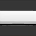 White Modern Air Conditioner Featuring Sleek Design And Blue Accent Line For Home Use